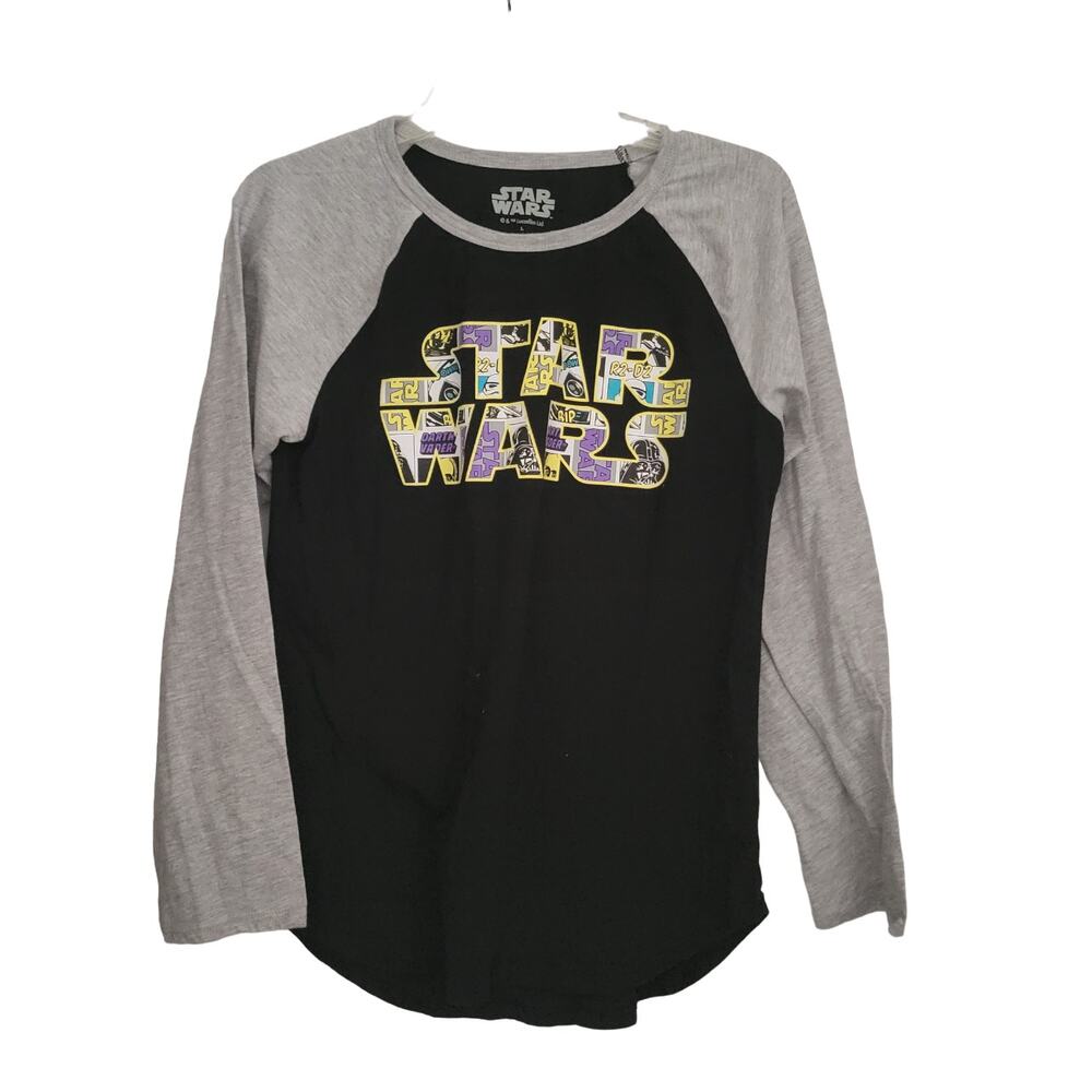 Star Wars Women Shirt Colorful Black Gray Large Sleep Casual Long‎ Sleeve